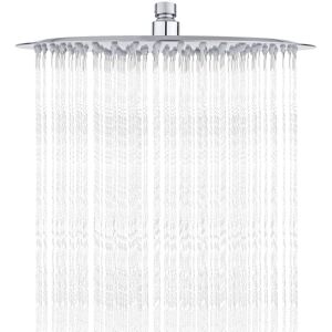 BEIJIYI Stainless Steel Shower Head - Water Saving Shower, 30cm Round Shower Head, Universal Rain Shower Head with 1/2 inch Thread, 360° Swivel, 30° Tilt, BEIJIYI Stainless Steel Shower Head - Water Saving Shower, 30cm Round Shower Head, Universal Rain Shower Head with 1/2 inch Thread, 360° Swivel, 30° Tilt,