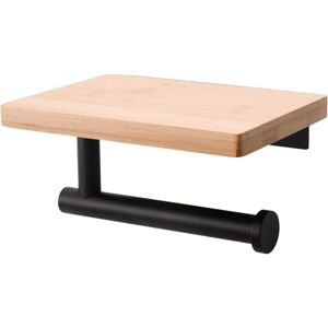 IKODM Stainless Steel Wall Mounted Toilet Paper Holder with Phone Holder, Black IKODM Stainless Steel Wall Mounted Toilet Paper Holder with Phone Holder, Black