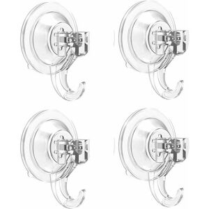 Hoopzi - Suction Cup Hook, Set of 4, Wall Hook Suction Cups Towel Rack for Kitchen / Bathroom / Bedroom Walls and Doors Hoopzi - Suction Cup Hook, Set of 4, Wall Hook Suction Cups Towel Rack for Kitchen / Bathroom / Bedroom Walls and Doors