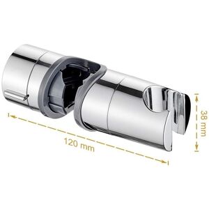 Memkey - Bathroom Shower Head Holder, Adjustable Handheld Shower Clamp, Chrome Memkey - Bathroom Shower Head Holder, Adjustable Handheld Shower Clamp, Chrome