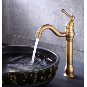 Aiperq - Tall Bathroom Faucet Antique Brass Single Handle Basin Faucet 360° Swivel Basin Tap Aiperq - Tall Bathroom Faucet Antique Brass Single Handle Basin Faucet 360° Swivel Basin Tap