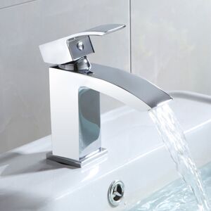 Nes Home - Arke Contemporary Basin Sink Chrome Mono Mixer Tap & Waste Nes Home - Arke Contemporary Basin Sink Chrome Mono Mixer Tap & Waste