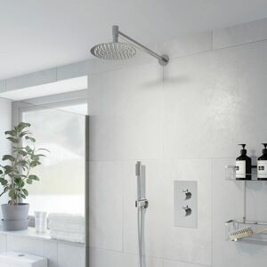 Architeckt Round Thermostatic Shower - Wall Mounted - Concealed & Handset Architeckt Round Thermostatic Shower - Wall Mounted - Concealed & Handset