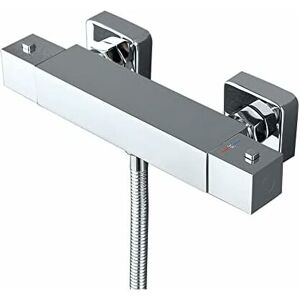 Héloise - Thermostatic Shower Mixer,Square Shower Faucet with Thermostat with Safety Button 38°C,Brass Thermostatic Bath Shower Mixer for Bathroom Héloise - Thermostatic Shower Mixer,Square Shower Faucet with Thermostat with Safety Button 38°C,Brass Thermostatic Bath Shower Mixer for Bathroom