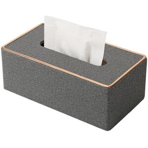 CYSLMUK Tissue Box Cover,Grey pu Leather Rectangular Kleenex Tissue Box Holder for Home/Office/Car Decor CYSLMUK Tissue Box Cover,Grey pu Leather Rectangular Kleenex Tissue Box Holder for Home/Office/Car Decor