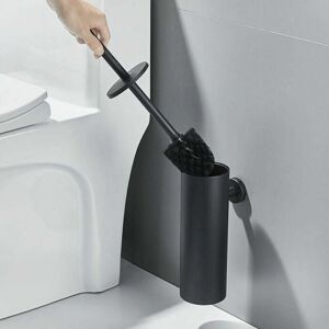 DEWDAT Toilet Brush Holder Black 304 Stainless Steel Toilet Brush Wall Mounted Waterproof Easy to Clean for Toilet Bathroom Toilet with Antibacterial Brush DEWDAT Toilet Brush Holder Black 304 Stainless Steel Toilet Brush Wall Mounted Waterproof Easy to Clean for Toilet Bathroom Toilet with Antibacterial Brush