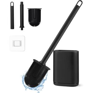 IKODM Toilet Brush, Silicone Toilet Brush for Deep Cleaning with Non-Slip Plastic Handle, Wall-Mounted Toilet Brush with Ventilation Slots Base for IKODM Toilet Brush, Silicone Toilet Brush for Deep Cleaning with Non-Slip Plastic Handle, Wall-Mounted Toilet Brush with Ventilation Slots Base for