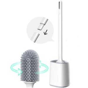 TONCHEAN Toilet brush, wall mounted, with holder, long handle, with ventilated holder, toilet brush TONCHEAN Toilet brush, wall mounted, with holder, long handle, with ventilated holder, toilet brush