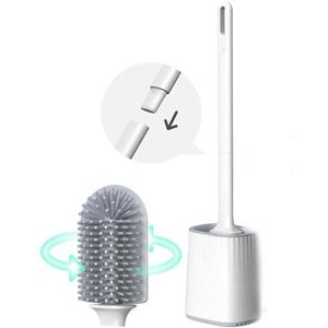 YMYNY Toilet brush, wall mounted, with holder, long handle, with ventilated holder, toilet brush MUMU YMYNY Toilet brush, wall mounted, with holder, long handle, with ventilated holder, toilet brush MUMU