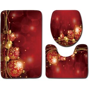 Tonchean - Toilet Mat Contour Rug Set of 3 Non-Slip Bathroom Mats with Santa Claus Print - Super Water Absorption Soft Bath Mat for Bathroom, Tonchean - Toilet Mat Contour Rug Set of 3 Non-Slip Bathroom Mats with Santa Claus Print - Super Water Absorption Soft Bath Mat for Bathroom,