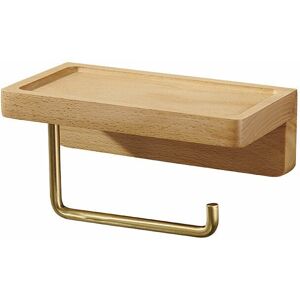 MUMU Toilet Paper Holder Double Installation Solid Wood Beech Dispenser Wall Mounted Toilet Paper Holder Self Adhesive Rounded Corner Paper Roll Holder MUMU Toilet Paper Holder Double Installation Solid Wood Beech Dispenser Wall Mounted Toilet Paper Holder Self Adhesive Rounded Corner Paper Roll Holder