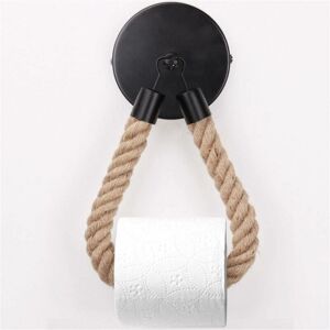 CYSLMUK Toilet Paper Holder, Hemp Rope Towel Holder for Bathroom and Kitchen Bathroom Paper Holder Toilet Roll Holder (Black) CYSLMUK Toilet Paper Holder, Hemp Rope Towel Holder for Bathroom and Kitchen Bathroom Paper Holder Toilet Roll Holder (Black)