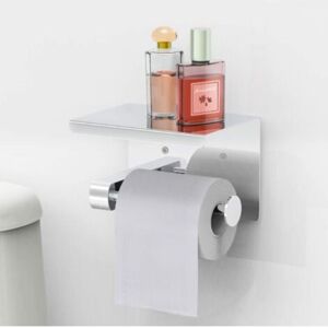 MEMKEY Toilet Paper Holder, Roll Paper Holder Without Drilling, Toilet Paper Dispenser, Paper Dispenser with Shelf, Stainless Steel sus 304, Self-Adhesive MEMKEY Toilet Paper Holder, Roll Paper Holder Without Drilling, Toilet Paper Dispenser, Paper Dispenser with Shelf, Stainless Steel sus 304, Self-Adhesive