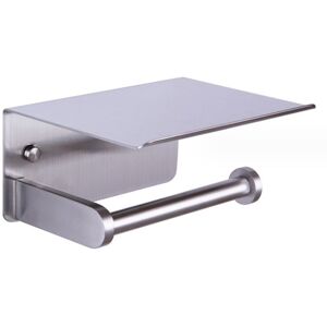 Linghhang - Toilet Paper Holder, Wall Mounted Toilet Paper Holder with Storage Shelf, Self Adhesive,Aluminum(Silver) Linghhang - Toilet Paper Holder, Wall Mounted Toilet Paper Holder with Storage Shelf, Self Adhesive,Aluminum(Silver)