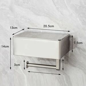 DEWDAT Toilet Paper Holder with Wet Wipes Box Stainless Steel No Drilling with Shelf Wall Mount Toilet Paper Holder for Bathroom Brushed DEWDAT Toilet Paper Holder with Wet Wipes Box Stainless Steel No Drilling with Shelf Wall Mount Toilet Paper Holder for Bathroom Brushed