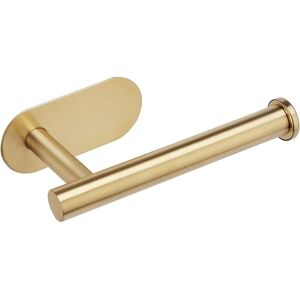 Linghhang - Toilet Paper Holder(Brushed Brass), Wall Mounted Toilet Paper Holder, 304 Stainless Steel Toilet Roll Holder, No Drilling Self Adhesive Linghhang - Toilet Paper Holder(Brushed Brass), Wall Mounted Toilet Paper Holder, 304 Stainless Steel Toilet Roll Holder, No Drilling Self Adhesive