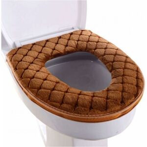 Toilet Seat Cover (Brown), Soft Toilet Seat Cushion, Toilet Warmer, Washable, Universal, Toilet Seat Cover with Zipper Ymyny Toilet Seat Cover (Brown), Soft Toilet Seat Cushion, Toilet Warmer, Washable, Universal, Toilet Seat Cover with Zipper Ymyny
