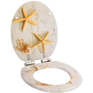 vidaXL Toilet seat with soft-close lid MDF starfish design - Toilet seat vidaXL Toilet seat with soft-close lid MDF starfish design - Toilet seat