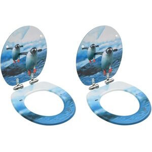 vidaXL Toilet Seat Penguin Design - Soft Close - 2 pcs vidaXL Toilet Seat Penguin Design - Soft Close - 2 pcs