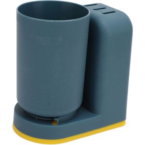 GROOFOO Toothbrush Cup Holder Multipurpose Modern Simple Design Space Saving Wall Mounted Toothbrush Holder with Cup Blue GROOFOO Toothbrush Cup Holder Multipurpose Modern Simple Design Space Saving Wall Mounted Toothbrush Holder with Cup Blue