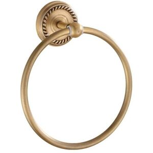 Linghhang - Towel Ring Wall Mounted Round Steel Bathroom Kitchen Towel Holder Gold Shower Bathroom Accessory (16cm) - Antique Brass Finish Linghhang - Towel Ring Wall Mounted Round Steel Bathroom Kitchen Towel Holder Gold Shower Bathroom Accessory (16cm) - Antique Brass Finish