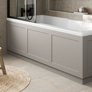 Aquari - Traditional Bathroom 1700mm Front Bath Panel 18mm mdf Wood Grey Plinth Easy Cut Aquari - Traditional Bathroom 1700mm Front Bath Panel 18mm mdf Wood Grey Plinth Easy Cut