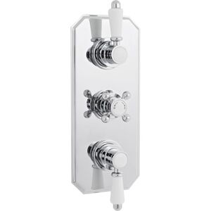 Balterley - Traditional Concealed Triple Thermostatic Shower Valve (2 Outlets) - Chrome Balterley - Traditional Concealed Triple Thermostatic Shower Valve (2 Outlets) - Chrome