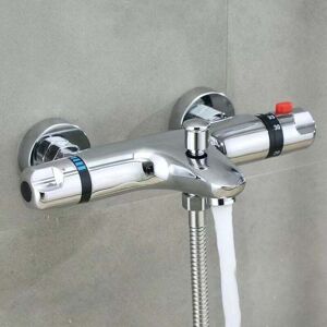 Ymyny - Triple thermostatic with vertical accessories Wall-mounted thermostatic shower faucet Thermostatic bathtub faucet mumu Ymyny - Triple thermostatic with vertical accessories Wall-mounted thermostatic shower faucet Thermostatic bathtub faucet mumu