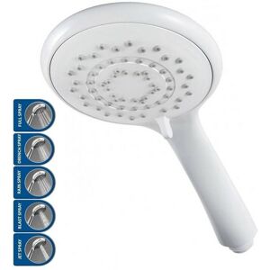 Triton 8000 Series Universal Large Five Spray Shower Head White - T80Z AS2000XT Triton 8000 Series Universal Large Five Spray Shower Head White - T80Z AS2000XT