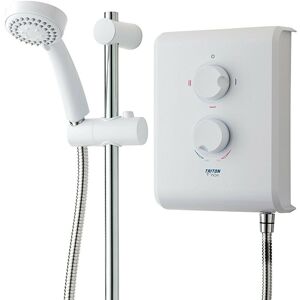 Triton - T70Z 8.5Kw Electric Shower White Chrome + Riser Rail - rp T80Z Triton - T70Z 8.5Kw Electric Shower White Chrome + Riser Rail - rp T80Z