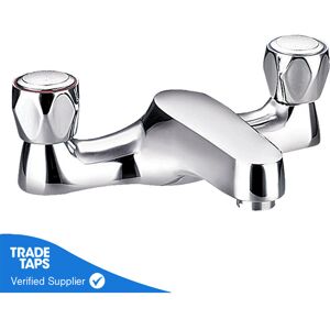 Gravahaus - Two Handle Club Taps Bath Filler Chrome Basin Sink Contempory Bathroom Gravahaus - Two Handle Club Taps Bath Filler Chrome Basin Sink Contempory Bathroom