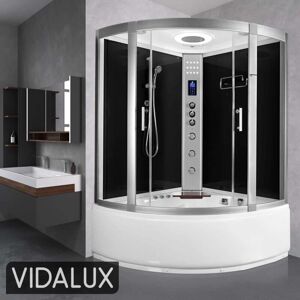 Vidalux Lisbon 1350 x 1350 Luxury Corner Steam Shower & AirSpa Whirlpool Bath-White Vidalux Lisbon 1350 x 1350 Luxury Corner Steam Shower & AirSpa Whirlpool Bath-White