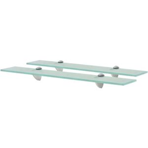 vidaXL Nova Floating Shelves 2 pcs Glass 60x10 cm - Floating Shelves vidaXL Nova Floating Shelves 2 pcs Glass 60x10 cm - Floating Shelves
