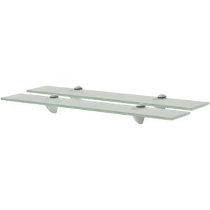 vidaXL Floating Shelves 2 pcs Glass 60x10 cm - Floating Shelves vidaXL Floating Shelves 2 pcs Glass 60x10 cm - Floating Shelves