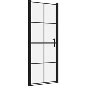 Vidaxl - Shower Door Tempered Glass 91x195 cm Black Vidaxl - Shower Door Tempered Glass 91x195 cm Black