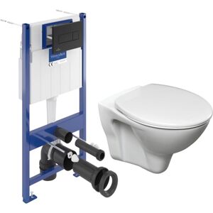 Villeroy & Boch Floor-standing toilet pack + Cersanit S-line Pro toilet + Thermoplastic seat + Black plate (VCNSLPRO4) - Villeroy&boch Villeroy & Boch Floor-standing toilet pack + Cersanit S-line Pro toilet + Thermoplastic seat + Black plate (VCNSLPRO4) - Villeroy&boch