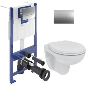 Villeroy & Boch Villeroy&boch - Pack Toilet Frame Porcher Eurovit rimless toilet+ Toilet seat + Chrome plate (ViConnectPorcher-1) Villeroy & Boch Villeroy&boch - Pack Toilet Frame Porcher Eurovit rimless toilet+ Toilet seat + Chrome plate (ViConnectPorcher-1)