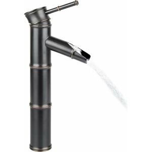 Dewdat - Vintage Antique Bronze Full Copper Bamboo Hotel Bathroom Kitchen Mixer Tap Basin Faucet, Copper, 3 Joints Break Mouth(Black) Dewdat - Vintage Antique Bronze Full Copper Bamboo Hotel Bathroom Kitchen Mixer Tap Basin Faucet, Copper, 3 Joints Break Mouth(Black)
