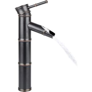 Dewdat - Vintage Antique Bronze Full Copper Bamboo Hotel Bathroom Kitchen Mixer Tap Basin Faucet, Copper, 3 Joints Break Mouth(Black) Dewdat - Vintage Antique Bronze Full Copper Bamboo Hotel Bathroom Kitchen Mixer Tap Basin Faucet, Copper, 3 Joints Break Mouth(Black)