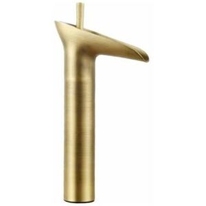 Dewdat - Vintage Style Waterfall Faucet Bathroom Sink Faucet Brass Basin Water Tap High Single Lever Mixer Tap Hot & Cold Mix Washbasin Tap With 2 Dewdat - Vintage Style Waterfall Faucet Bathroom Sink Faucet Brass Basin Water Tap High Single Lever Mixer Tap Hot & Cold Mix Washbasin Tap With 2