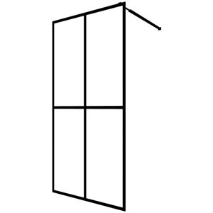 Walk-in Shower Screen Frosted Tempered Glass 90x195 cm vidaXL Walk-in Shower Screen Frosted Tempered Glass 90x195 cm vidaXL