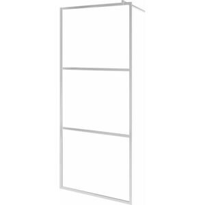 vidaXL Frosted Glass Walk-in Shower Wall - Bathroom Partition 80x195cm vidaXL Frosted Glass Walk-in Shower Wall - Bathroom Partition 80x195cm