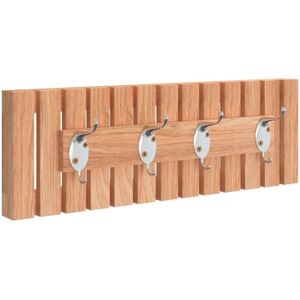 vidaXL Walnut Wall Hanger - 42x8.5x14 cm - Wooden Coat Hook Rack vidaXL Walnut Wall Hanger - 42x8.5x14 cm - Wooden Coat Hook Rack