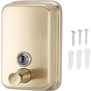 GROOFOO Wall Mount Commercial Soap Dispenser Large Capacity Leakproof Manual Stainless Steel Soap Dispenser for Hotel Bathroom 1000ml GROOFOO Wall Mount Commercial Soap Dispenser Large Capacity Leakproof Manual Stainless Steel Soap Dispenser for Hotel Bathroom 1000ml