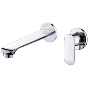 SHUNLI Wall Mounted 2 Holes Basin Mixer Tap, Bathroom Faucet with Concealed Body, Silver SHUNLI Wall Mounted 2 Holes Basin Mixer Tap, Bathroom Faucet with Concealed Body, Silver