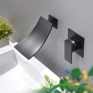 YMYNY Wall Mounted Basin Mixer, Waterfall Bathroom Mixer, Extra Wide Spout, Concealed Faucet, Single Handle Basin Mixer, Bathtub Faucet, mumu Faucet YMYNY Wall Mounted Basin Mixer, Waterfall Bathroom Mixer, Extra Wide Spout, Concealed Faucet, Single Handle Basin Mixer, Bathtub Faucet, mumu Faucet