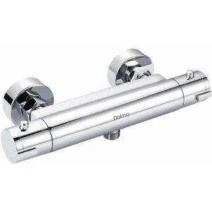 MUMU Wall Mounted Chrome Thermostatic Shower Mixer with Safety Button, Solid Brass - DBWF01GR MUMU Wall Mounted Chrome Thermostatic Shower Mixer with Safety Button, Solid Brass - DBWF01GR