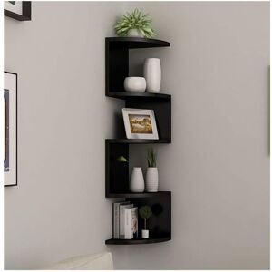 COOCHEER Wall-Mounted Corner Shelves, Classic 5-Tier Radial Angle Wall Shelf for Bookshelf Storage - nior COOCHEER Wall-Mounted Corner Shelves, Classic 5-Tier Radial Angle Wall Shelf for Bookshelf Storage - nior