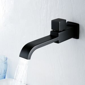 COOCHEER Wall Mounted Single Cold Water Faucet, Matte Black Basin Faucet, Brass Kitchen Sink Faucet, G1/2 Thread Cold Water Tap, Bathroom Accessories COOCHEER Wall Mounted Single Cold Water Faucet, Matte Black Basin Faucet, Brass Kitchen Sink Faucet, G1/2 Thread Cold Water Tap, Bathroom Accessories
