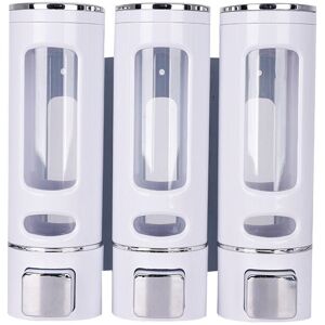 CSPARKV 400ML x 3 Wall Mounted Soap Dispenser Shampoo and Shower Gel Dispenser Double Shower Soap Dispenser Manual Wall Mounted Liquid Soap Dispenser Hand CSPARKV 400ML x 3 Wall Mounted Soap Dispenser Shampoo and Shower Gel Dispenser Double Shower Soap Dispenser Manual Wall Mounted Liquid Soap Dispenser Hand